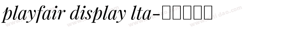 playfair display lta字体转换
